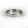 Unique wedding band with diamonds, alternative half eternity ring, contemporary and modern wedding ring, unique engagement ring, lace ring