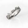 Unique engagement ring, unique wedding band, mountains ring, alternative engagement ring, contemporary white gold ring, crown ring