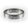 Unique wedding band, modern engagement ring, simple wedding ring, pink sapphire, diamond wedding band, flush set ring, matte diamond ring