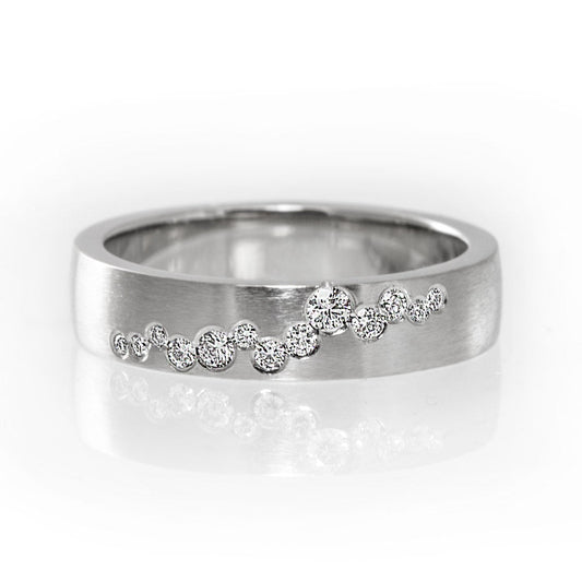 Unique diamond wedding ring, diamond wedding band, unique engagement ring, contemporary diamond wedding band, modern wedding ring