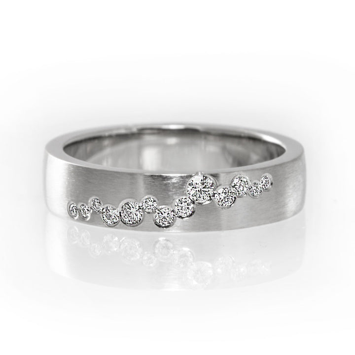 Unique diamond wedding ring, diamond wedding band, unique engagement ring, contemporary diamond wedding band, modern wedding ring