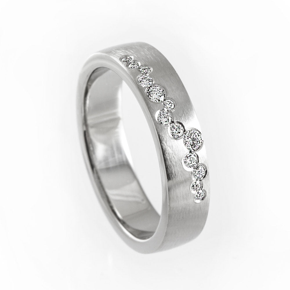 Unique diamond wedding ring, diamond wedding band, unique engagement ring, contemporary diamond wedding band, modern wedding ring
