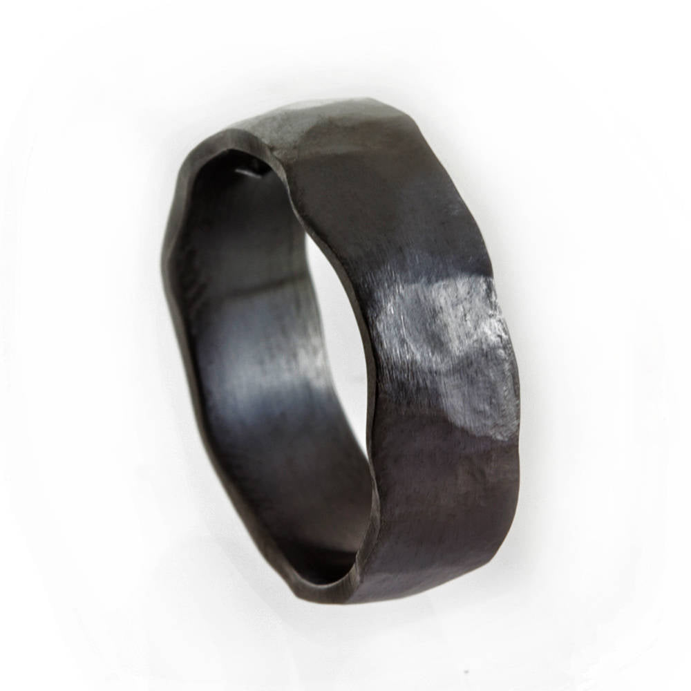 Black Ring, His New Wedding Ring, 8mm Wedding Band, Best Ring for Men, Wide Zirconium Ring, Durable Wide Men's Ring w\ Matte Finishing