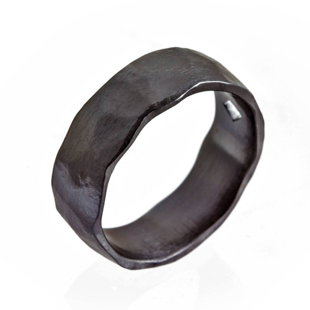 Black Ring, His New Wedding Ring, 8mm Wedding Band, Best Ring for Men, Wide Zirconium Ring, Durable Wide Men's Ring w\ Matte Finishing