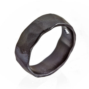 Black Ring, His New Wedding Ring, 8mm Wedding Band, Best Ring for Men, Wide Zirconium Ring, Durable Wide Men&#39;s Ring w\ Matte Finishing
