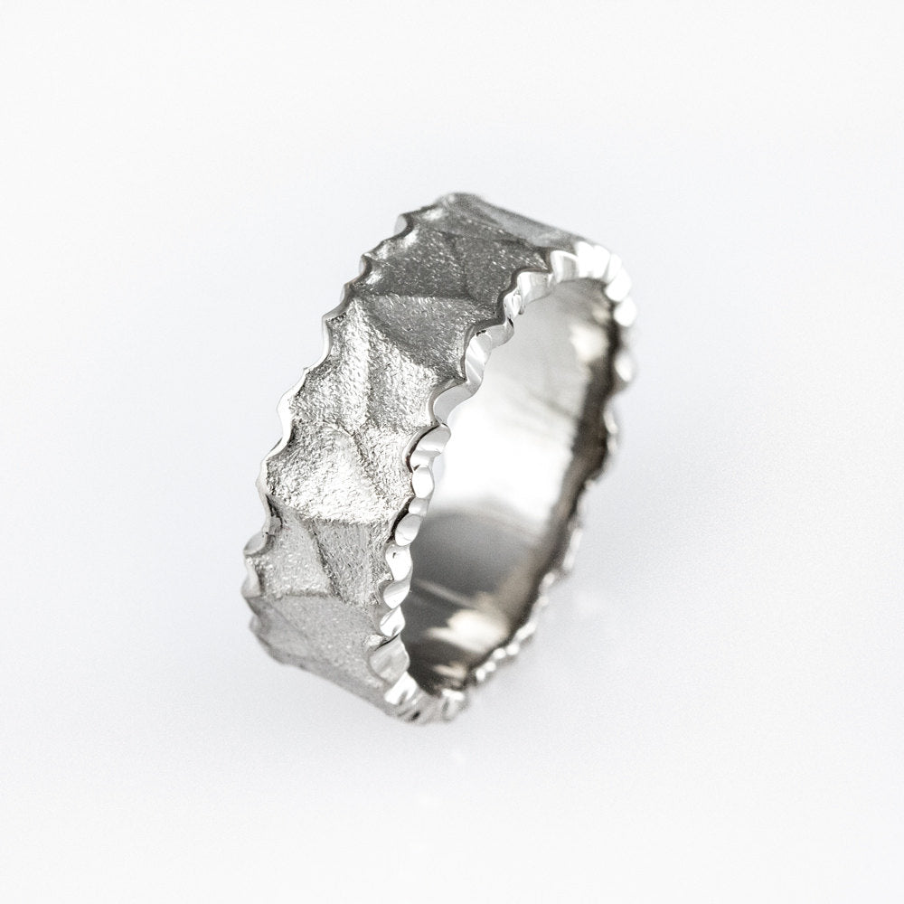 Men&#39;s alternative wedding ring, men&#39;s white gold wedding band, strong, durable man&#39;s ring, contemporary ring, his and hers wedding ring