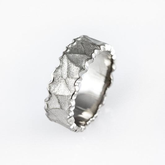 Men&#39;s alternative wedding ring, men&#39;s white gold wedding band, strong, durable man&#39;s ring, contemporary ring, his and hers wedding ring