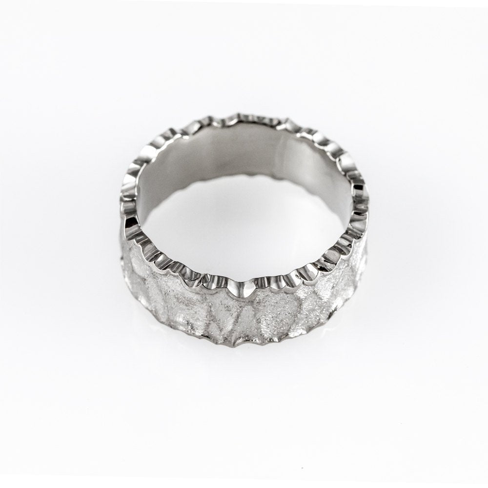 Men&#39;s alternative wedding ring, men&#39;s white gold wedding band, strong, durable man&#39;s ring, contemporary ring, his and hers wedding ring