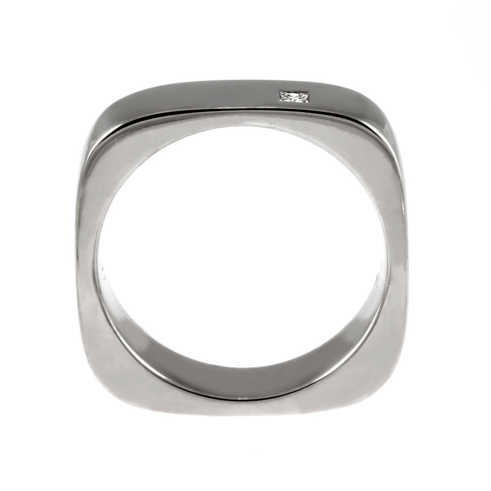 Men's wedding band, mans titanium ring, unisex ring, titanium wedding ring, square wedding ring, mens modern wedding band, mens diamond ring